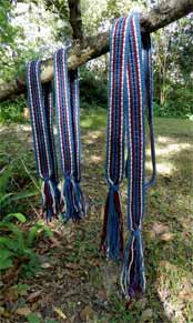 Men's traditional finger weave leg ties